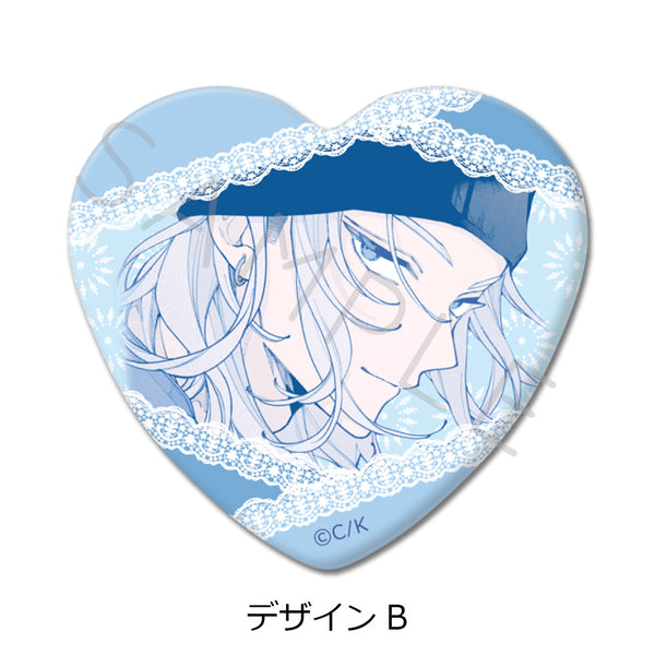 『恋せよまやかし天使ども』ハート型缶バッジ デザインB